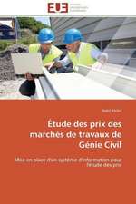 Etude Des Prix Des Marches de Travaux de Genie Civil