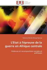 L'Etat A L'Epreuve de La Guerre En Afrique Centrale: Un Roman Atypique?