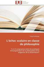 L Echec Scolaire En Classe de Philosophie: Trinidad Est-Elle En Train de Couler?