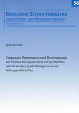 Corporate Governance und Besteuerung: