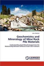 Geochemistry and Mineralogy of Mine Rock Pile Materials