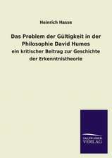 Das Problem Der Gultigkeit in Der Philosophie David Humes