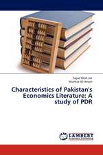 Characteristics of Pakistan's Economics Literature: A study of PDR