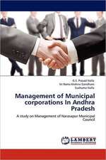 Management of Municipal corporations In Andhra Pradesh