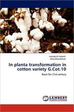 In planta transformation in cotton variety G.Cot.10