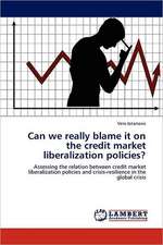 Can we really blame it on the credit market liberalization policies?