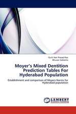 Moyer's Mixed Dentition Prediction Tables For Hyderabad Population