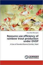 Resource use efficiency of rainbow trout production under OVOP