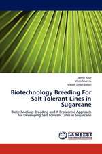 Biotechnology Breeding For Salt Tolerant Lines in Sugarcane