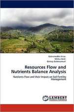 Resources Flow and Nutrients Balance Analysis