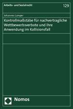 Kontrollmaßstäbe für nachvertragliche Wettbewerbsverbote und ihre Anwendung im Kollisionsfall