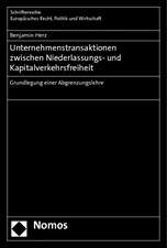 Unternehmenstransaktionen zwischen Niederlassungs- und Kapitalverkehrsfreiheit