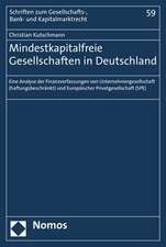 Mindestkapitalfreie Gesellschaften in Deutschland