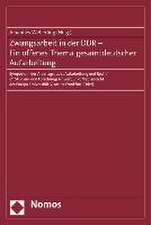 Zwangsarbeit in Der Ddr - Ein Offenes Thema Gesamtdeutscher Aufarbeitung: Symposium Der Arbeitsgruppe 'Aufarbeitung Und Recht' Im Studien- Und Forschu