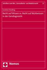 Recht auf Wissen vs. Recht auf Nichtwissen in der Gendiagnostik