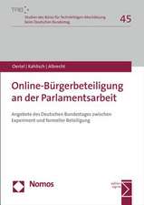 Online-Bürgerbeteiligung an der Parlamentsarbeit