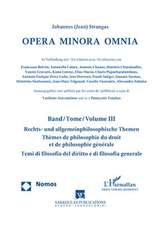 Strangas, J: Opera Minora Omnia Bd. 03