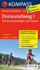 Donauradweg 1, Von Donaueschingen nach Passau 1 : 50 000