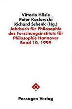 Jahrbuch für Philosophie des Forschungsinstituts für Philosophie Hannover Band 10, 1999