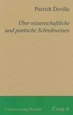 Über wissenschaftliche und poetische Schreibweisen