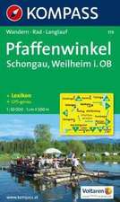 Pfaffenwinkel. Schongau - Weilheim i. OB 1 : 50 000