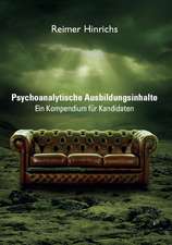 Psychoanalytische Ausbildungsinhalte