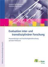 Evaluation inter- und transdisziplinärer Forschung