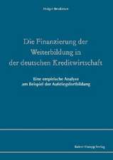 Die Finanzierung der Weiterbildung in der deutschen Kreditwirtschaft