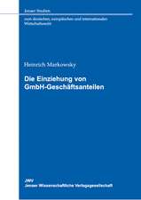 Markowsky, H: Einziehung von GmbH-Geschäftsanteilen