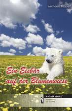 Ein Eisbär auf der Blumenwiese