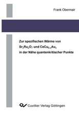 Zur spezifischen Wärme von Sr2Ru2O7 und CeCu6-xAux in der Nähe quantenkritischer Punkte