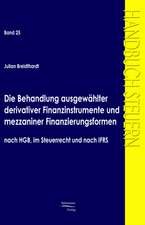 Die Behandlung ausgewählter derivativer Finanzinstrumente und mezzaniner Finanzierungsformen nach HGB, im Steuerrecht und nach IFRS