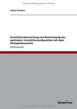 Investitionsbewertung und Bestimmung des optimalen Investitionszeitpunktes mit dem Realoptionsansatz