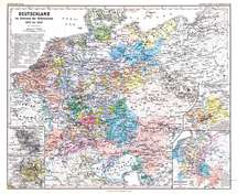 Historische Karte: DEUTSCHLAND im Zeitraum der Reformation 1492 bis 1618 (Plano 80 x 65 cm)