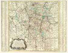 Historische Karte: Ämter Colditz, Leisnig, Rochlitz und das Schulamt Grimma mit Mügeln und Sornzig 1749 (Plano)