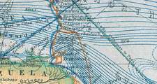 Historische WELTKARTE 1867 - CHART OF THE WORLD ON MERCATORS PROJECTION (Plano-2 Seiten)