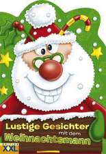 Lustige Gesichter mit dem Weihnachtsmann