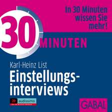 30 Minuten für qualifizierte Einstellungsinterviews