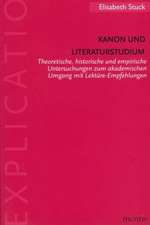 Kanon und Literaturstudium