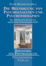 Diederichs: Beendigung von Psychoanalysen und Psychotherap.