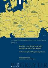 Rechts- und Sprachtransfer in Mittel- und Osteuropa. Sachsenspiegel und Magdeburger Recht: Internationale und interdisziplinäre Konferenz in Leipzig vom 31. Oktober bis 2. November 2003