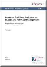 Ansatz zur Ermittlung des Return on Investments von Projektmanagement