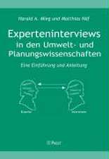 Experteninterview in den Umwelt- und Planungswissenschaften