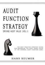 Beumer, H: AUDIT FUNCTION STRATEGY (Driving Audit Value, Vol