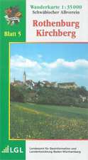 Karte des Schwäbischen Albvereins 05 Rothenburg - Kirchberg 1 : 35 000