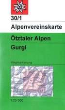 DAV Alpenvereinskarte 30/1 Ötztaler Alpen Gurgl 1 : 25 000