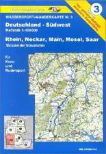 Wassersport-Wanderkarte 03. Deutschland-Südwest 1 : 450 000