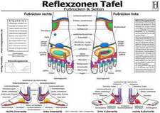 Fussreflexzonen Tafel. Fussrücken & Seiten. DIN A3