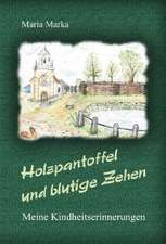 Holzpantoffel und blutige Zehen