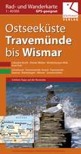 Ostseeküste Travemünde bis Wismar Rad- und Wanderkarte 1 : 40 000